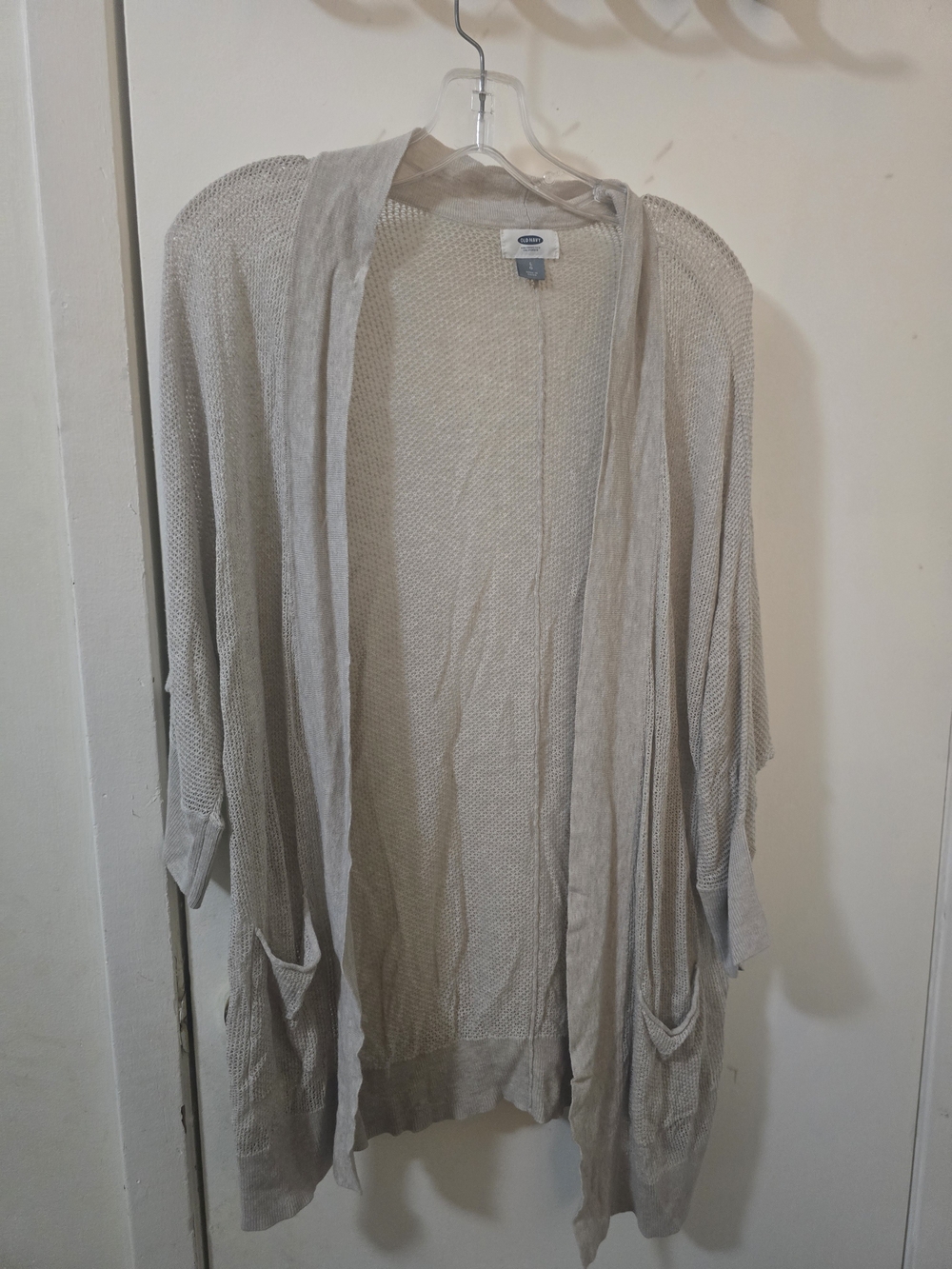 Old Navy Light Beige Open-Front Cardigan